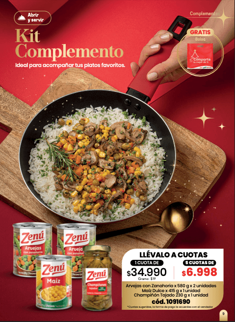 Kit Complemento Zenú — Arvejas con zanahoria 580 g x2 + Maíz dulce 415 g + Champiñón tajado 230 g